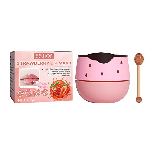 Frauen Honig/Erdbeer-Lippenpeeling verwenden Sie sichere Pflanzenzutaten für Zuhause Schlafzimmer vor dem Make-up von Generic