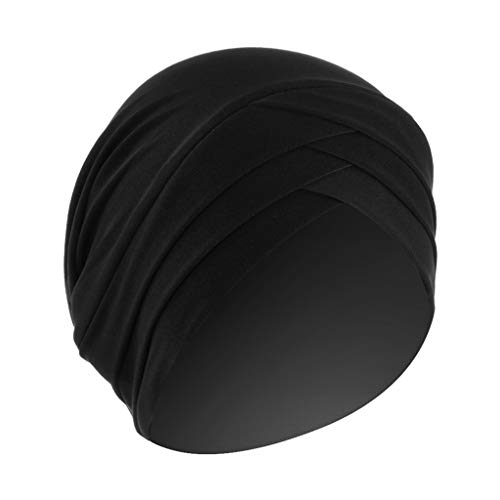 Frauen-Kopftuch Elastic Sweat Saugfähige Baumwolle Underscarf Hijab Tube Cap Schwarz von Generic