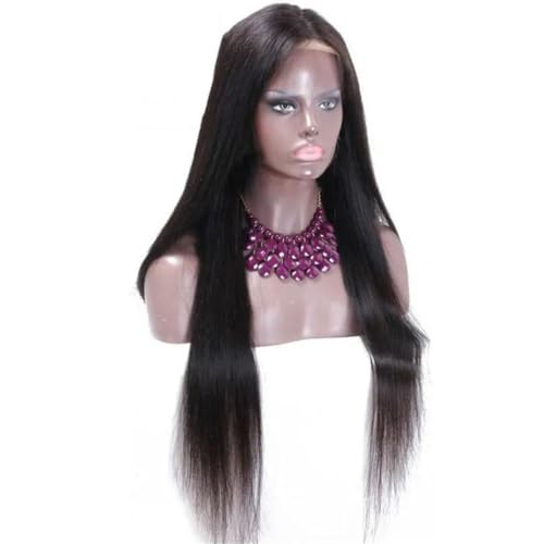 Frauen Lange Gerade Seidige Perücke 5 X 5 Klebefreie Lace Closure Echthaarperücken Mit Brasilianischem Remy-Haar von Generic