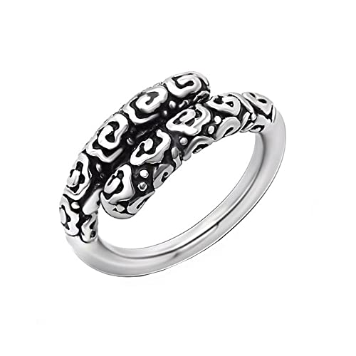 Frauen M盲nner Edelstahl Ring Pers枚nlichkeit Vintage Affe Gold Hoop Punk Rock Hip Hop von Generic