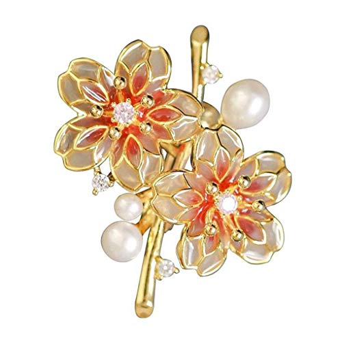 Frauen Mädchen Antik Pflaume Brosche Kleidung Kleid Blume Brosche Damen Brustbrosche Kleid Schmuck elegant und beliebt von Generic