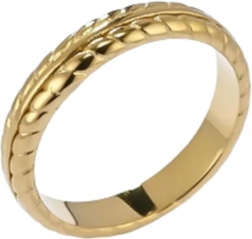 Frauen Männer Titan Stahl Einfache Weizen Ohr Muster Ring Schmuck Frauen Männer Titan Stahl Einfache Weizen Ohr Muster Ring Schmuck von Generic
