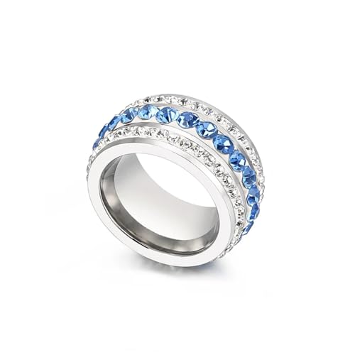 Frauen Männer Titan Stahl Mode Glänzend Zirkon Gold Silber Farbe Kristall Strass Klobige Ringe Schmuck Frauen Männer Titan Stahl Mode Glänzend Zirkon Gold Silber Farbe Kristall Strass Klobige Ringe Schmuck von Generic