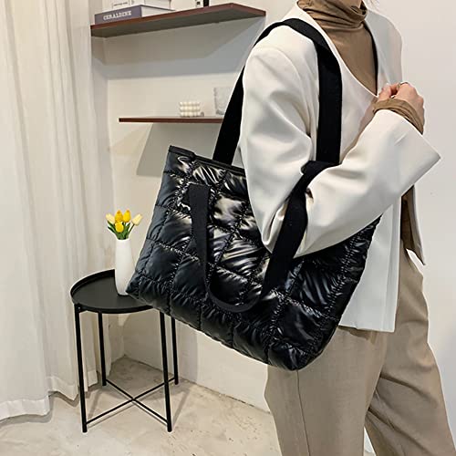 Frauen Nylon Tuch Schulter Taschen Weibliche Casual Tote Handtaschen Universal Stepp Einkaufstaschen for Mädchen Frauen Straße von Generic