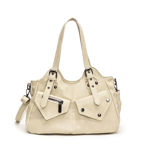 Frauen PU stilvolle Crossbody-Tasche Vintage Umhängetasche Retro-Schlinge (weiß) von Generic