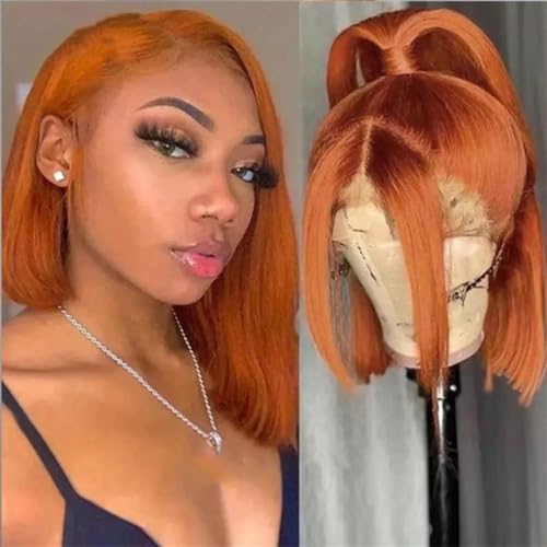 Frauen-Perücke, Spitze-Front-Echthaar-Perücken, Kurze Perücke, Vorgezupftes Echthaar, 13 X 4 Spitzen-Perücken von Generic