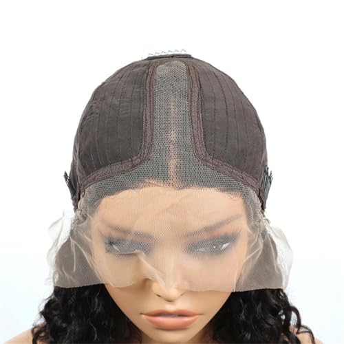 Frauen Perücke Kurze Echthaar Perücke 4X4 Spitze Vorne Perücke Für Frauen 13X4 Spitze Frontal Perücken von Generic