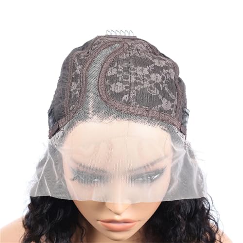 Frauen Perücke Kurze Echthaar Perücke 4X4 Spitze Vorne Perücke Für Frauen 13X4 Spitze Frontal Perücken von Generic