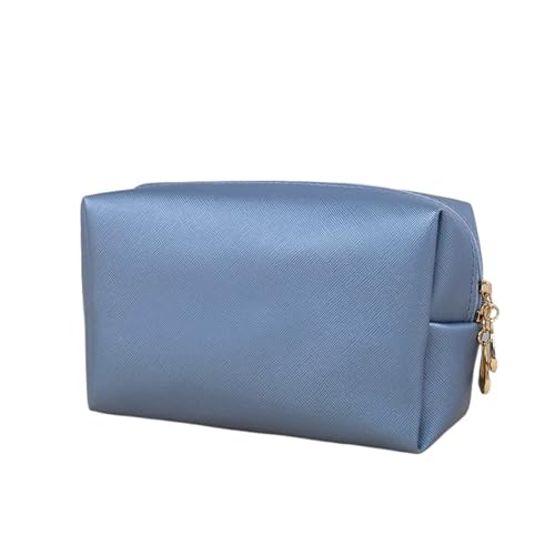 Frauen Reise Make-Up Taschen PU Leder Tasche Reise Waschen Toiletry Organizer Geldbörse Kosmetik Tasche(Blue) von Generic