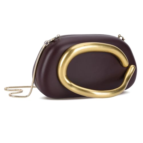 Frauen Retro Clutch Bag Leder Vintage Crossbody Bag Party Telefontasche (Kaffee) (Kaffee) von Generic