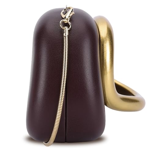 Frauen Retro Clutch Bag Leder Vintage Crossbody Bag Party Telefontasche (Kaffee) von Generic