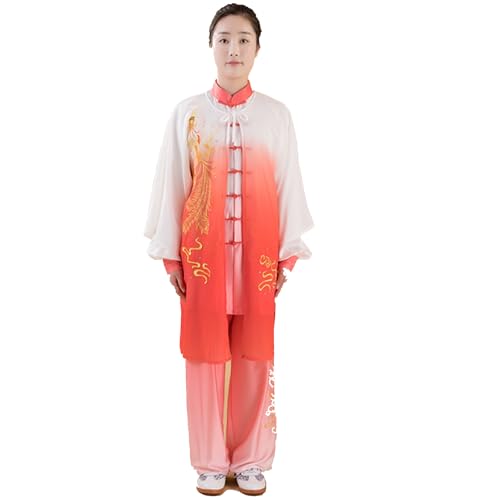 Frauen Seide Satin Chinesisch Tai Chi Anzug Weibliche Kung Fu Wushu Martial Arts Uniform Wing Chun Pant Elegant Gradient Taiji Clothes von Generic