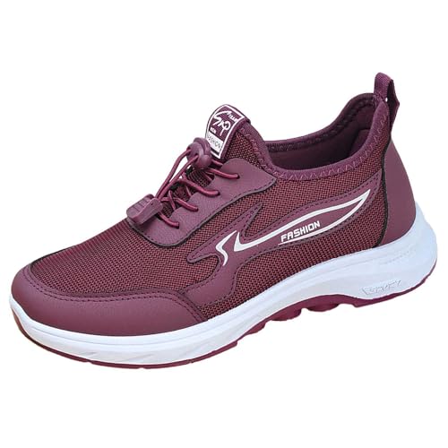 Frauen Sportschuhe Turnschuhe Air Cushion Slip On Sneakers elastische orthopädische Schuhe Mit Fußgewölbeunterstützung atmungsaktiv bequem lässig rutschfest Fashion Laufschuhe von Generic