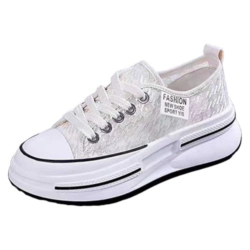 Frauen Sportschuhe Turnschuhe Herren Damen MädchenBarfußSchuhe Breite Füße Plateau Schnürsenkel Anti-Rutsch Laufschuhe Dicke Sohle Schuhe Casual Mode Sport von Generic