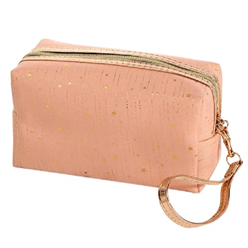 Frauen Stern Kosmetiktasche Make Up Tasche Reise Waschen Kulturbeutel Damen Make-up Tasche Tampon Halter Fall Reise Tragbare Make-up Fall Schönheit Lagerung, Orange von Generic