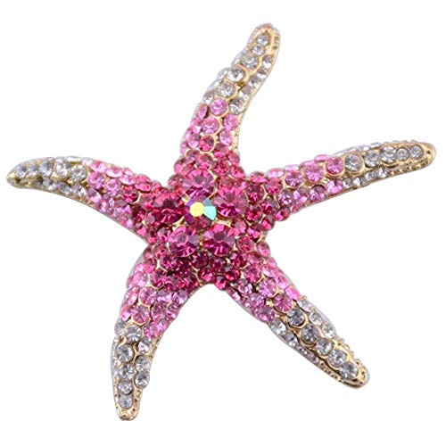 Frauen Strass Strand Seestern Brosche Brosche Corsage Kleidung Ornamente Schmuck Geschenke Fine Handwerk von Generic