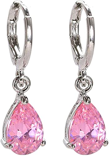 Frauen Teardrop Cubic Zirkonia baumeln Creolen Hochzeit Party Schmuck Geschenk für Frauen Teen Geburtstag Weihnachten Freunde Geschenk von Generic