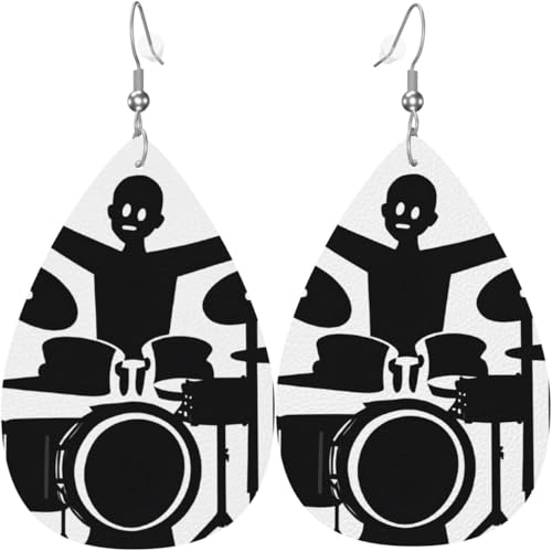 Frauen Wasser Ohrringe Musikinstrument Teardrop Ohrring Gedruckte Leder Tropfen Ohrringe Mode Earrings Für Ornament Mädchen Muttertag von Generic