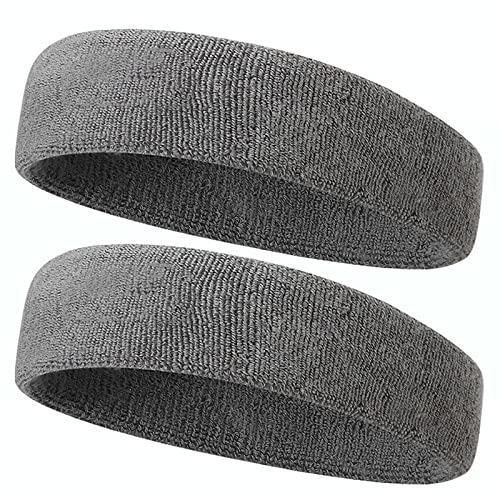 Frauen absorbierender schweißableitender Sport-Baumwoll-dicker Flor-Stoff Wweat Proof Gürtel(Grey,Einheitsgröße) von Generic