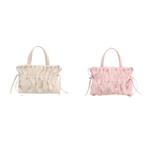 Frauen plissierte Kupplungsbeutel for Hochzeiten Partys Top -Griff minimalistischer Geldbeutel Geräumige Einkaufstasche for Frauen Handtaschen von Generic