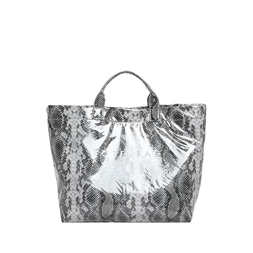 Frauen pu Handtasche Mode Handheld -Tasche Schlangenmuster Chic Hobo Tasche (schwarz) von Generic