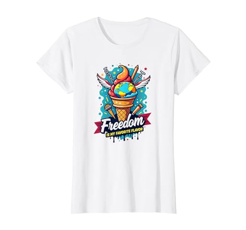 Freiheit ist Mein Lieblingsgeschmack T-Shirt, Damen, Weiß, XS Freiheit ist Mein Lieblingsgeschmack T-Shirt, Damen, Weiß, XS von Generic
