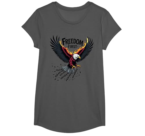Freiheit zuerst patriotisch T-Shirt, Girls, Anthrazit, XS Freiheit zuerst patriotisch T-Shirt, Girls, Anthrazit, XS von Generic