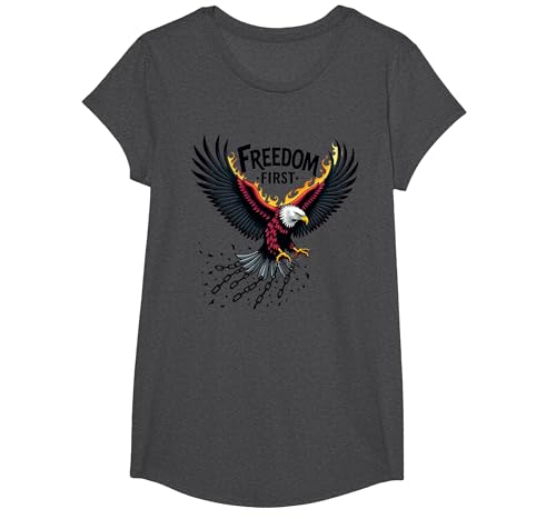 Freiheit zuerst patriotisch T-Shirt, Girls, Anthrazit Meliert, XS Freiheit zuerst patriotisch T-Shirt, Girls, Anthrazit Meliert, XS von Generic
