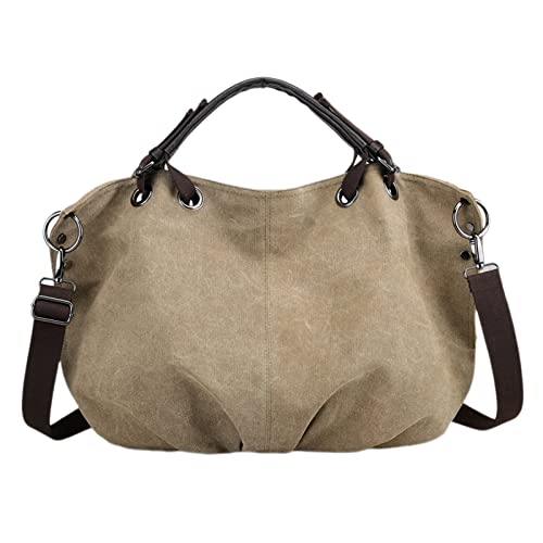 Freitag Taschen Damen Modische Tasche, Unisex, große Kapazität, modische Umhängetasche, Umhängetasche Bein Taschen Herren (Khaki, One Size) von Generic