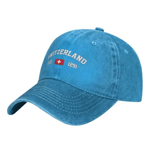 Freizeit Basecap Schweiz Flagge Baseball Cap Sport Basecap Outdoor Cowboy-Hut Für Running, Damen, Golf von Generic