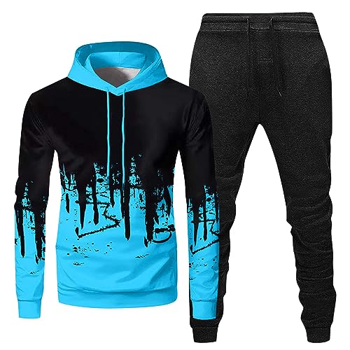 Freizeitanzug Herren Jogginganzug Herren Set Sweatpants Jogginganzug Y2K Präsentationsanzug Herren Jogginghose Grau Freizeitanzug Overall Herren Kuschelig Jogginanzug Y2K Jogginganzug Sportswear von Generic