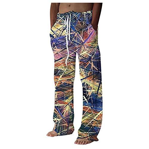 Freizeithose Herren 2023 Leinenhose Herren Baumwoll Sommerhose Drucken Lange Stoffhose Größe Strandhose Kordelzug Hose Mode Fit Atmungsaktive Hose Latzhose Herren Arbeitshose Gelb XL Freizeithose Herren 2023 Leinenhose Herren Baumwoll Sommerhose Drucken Lange Stoffhose Größe Strandhose Kordelzug Hose Mode Fit Atmungsaktive Hose Latzhose Herren Arbeitshose Gelb XL von Generic