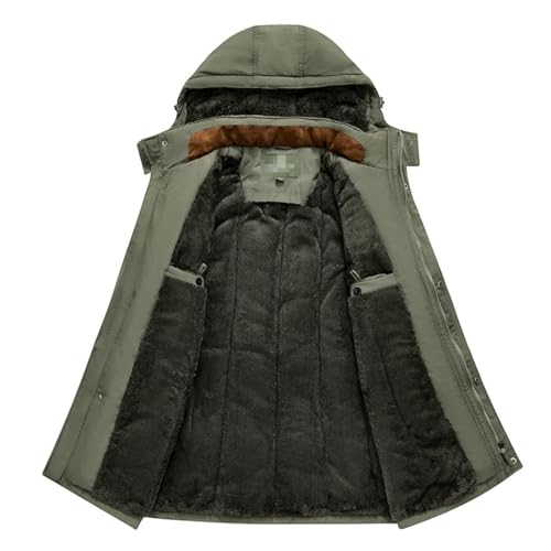 Freizeitjacke Für Herren – Dicke Winterparkas Mit Pelzkragen – Warmer Trenchcoat – Herrenjacken Und Mäntel von Generic