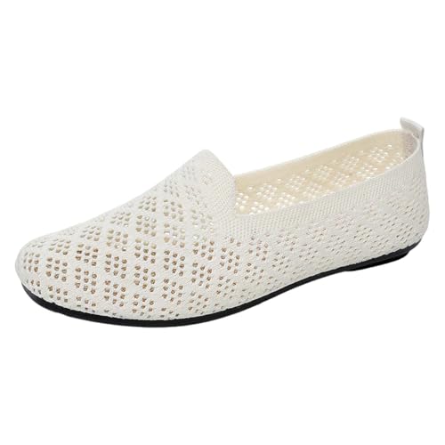 Freizeitschuhe Atmungsaktiv Walkingschuhe Runde Zehe Stricken Netz Stoff rutschfest Walkingschuhe Joggingschuhe Leicht Fitnessschuhe Straßenlaufschuhe Lightweight Fitnessschuhe von Generic