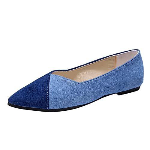 Freizeitschuhe Damen Leder Single: Sommerschuhe Damen Mit Absatz Schwarz Kleid Pumps Two-Tone-Finish Businessschuhe Leicht Arbeitsschuhe Hochwertiges Flacheschuhe Bequemer Damenschuhe Elegant von Generic