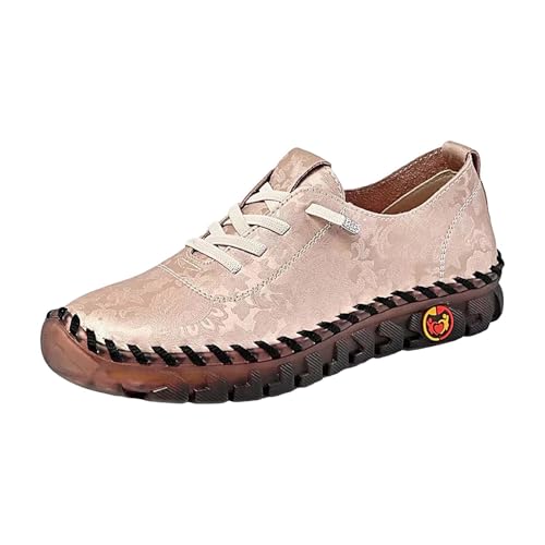 Freizeitschuhe Damen Leder Wanderschuhe Flache Sohle Walkingschuhe Bequeme Fitnessschuhe mit Schnürsenkel Halbschuhe Atmungsaktiv Schlupfschuhe Outdoorschuhe rutschfeste Damensneaker Freizeitschuhe Damen Leder Wanderschuhe Flache Sohle Walkingschuhe Bequeme Fitnessschuhe mit Schnürsenkel Halbschuhe Atmungsaktiv Schlupfschuhe Outdoorschuhe rutschfeste Damensneaker von Generic