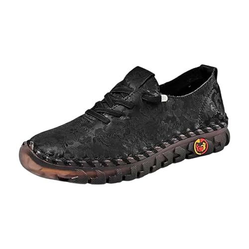 Freizeitschuhe Damen Leder Wanderschuhe Flache Sohle Walkingschuhe Bequeme Fitnessschuhe mit Schnürsenkel Halbschuhe Atmungsaktiv Schlupfschuhe Outdoorschuhe rutschfeste Damensneaker Freizeitschuhe Damen Leder Wanderschuhe Flache Sohle Walkingschuhe Bequeme Fitnessschuhe mit Schnürsenkel Halbschuhe Atmungsaktiv Schlupfschuhe Outdoorschuhe rutschfeste Damensneaker von Generic