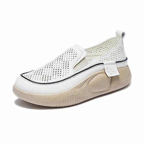 Freizeitschuhe Damen Mesh Atmungsaktive: Sommerschuhe Damen Elegant Flach Freizeitsandalen Dickersohle Flacheschuhe Bequemer Loafer Fashion Halbschuhe Durchbrochen Bootsschuhe Leicht Abrollschuhe Freizeitschuhe Damen Mesh Atmungsaktive: Sommerschuhe Damen Elegant Flach Freizeitsandalen Dickersohle Flacheschuhe Bequemer Loafer Fashion Halbschuhe Durchbrochen Bootsschuhe Leicht Abrollschuhe von Generic