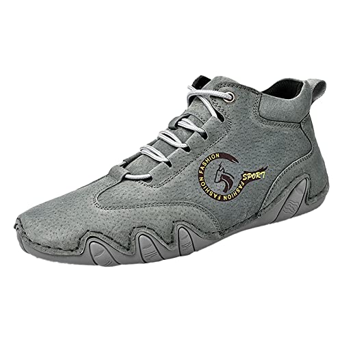 Freizeitschuhe Herren 45 Sportlich Einfarbig: Sportschuhe Herren Fitnessstudio Samt Berufsschuhe Mid Top Herrenschuhe British Arbeitsschuhe Alltagsleben Businessschuhe Elegant Flache Business Schuhe von Generic