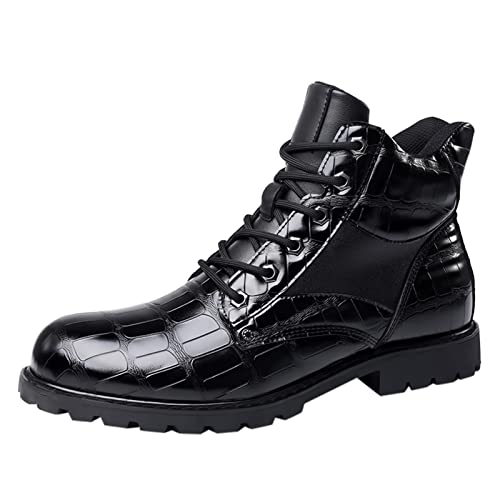 Freizeitschuhe Herren Business Anzugschuhe Trendy Erhöhen Modern Low Top Business Schuhe Sportlich Plate Schuhe Schwarz Braun Doppel-Monk Lace Up Schürze von Generic