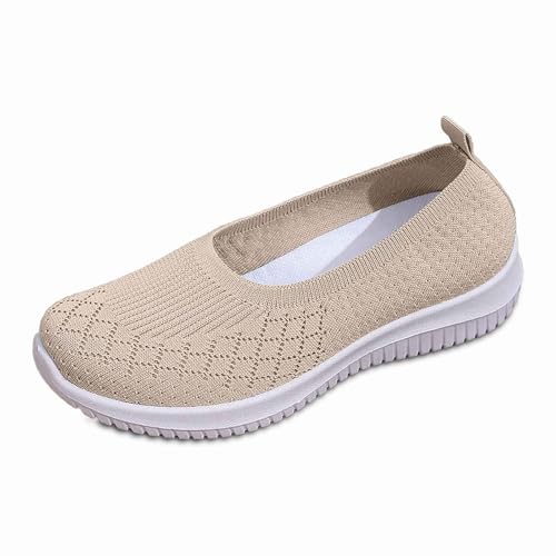 Freizeitschuhe für Damen für den Alltag. Atmungsaktives Gewebe. Geschlossene Zehenpartie Ferse. Vielseitiges Schuhwerk für Frühling Ideal zum Kombinieren mit Freizeithosen. Schwarze Damen Schuhe 41 von Generic