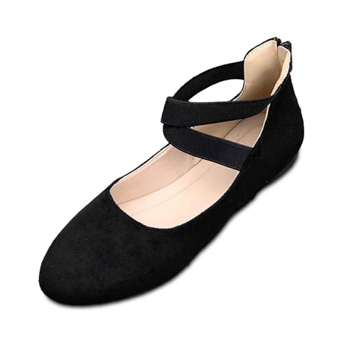 Freizeitschuhe für Damen für den Alltag. Bequemes Design mit geschlossener Zehenpartie. Einfacher Schlupfstil. Vielseitiges flaches Schuhwerk für Kleider alle Schuhe Rot Damen 39 von Generic