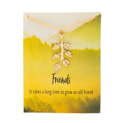 Freund Mode Temperament Dame Halskette Freundschaft Anhänger Halskette Schmuck mit der Karte für Frauen Mädchen Geschenke Ketten Herzen (Gold, One Size) von Generic