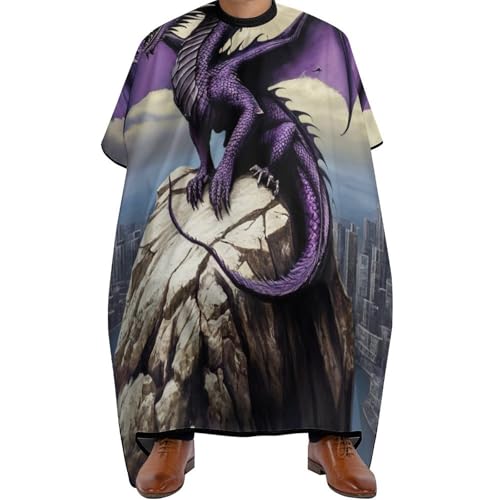 Friseur Umhänge Cooler, wilder, böser Drachenkönig, Mode Haarschneideumhang Verstellbar Haar Schneideumhang für Männer Erwachsene 140X168cm von Generic
