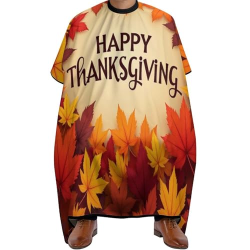 Friseur Umhänge Frohes Erntedankfest Herbst Roter Ahorn, Antistatisch Friseurumhang Unisex Friseure Kleid für Männer Frauen 140X168cm von Generic