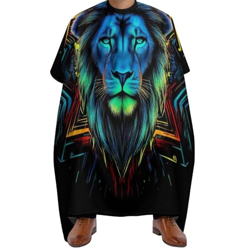 Friseur Umhänge Löwenkopfkunst, Unisex Friseurumhang Professionelle Haarschneiden Umhange für Männer Frauen 140X168cm von Generic