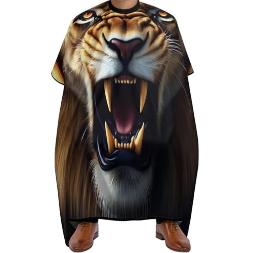 Friseur Umhänge Wütender Löwe, Wasserdicht Barber Cape Antistatisch Haar Schneideumhang für Frauen Erwachsene 140X168cm von Generic