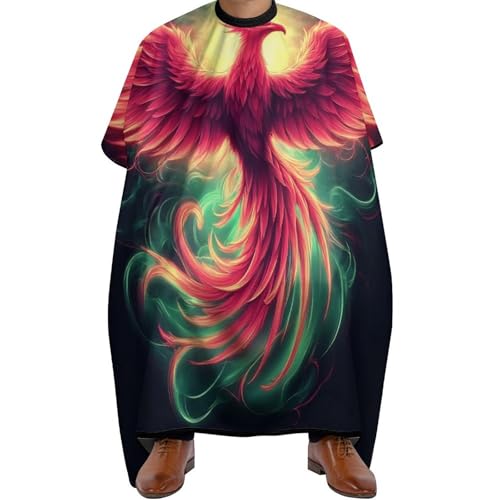 Friseure Kleid Abstrakte flammende Feuervogelflügelkunst, Professionelle Haarschneideumhang Wasserdicht Salon Umhang für Frauen Erwachsene 140X168cm von Generic
