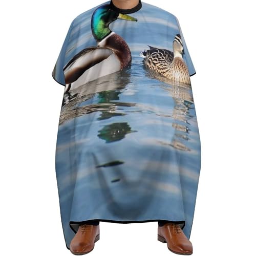 Friseure Kleid Blaue Tiere Stockenten Wildvögel Natur, Antistatisch Haarschneidemantel Unisex Salon Umhang für Männer Frauen 140X168cm von Generic