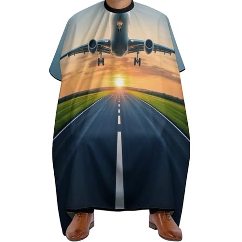 Friseure Kleid Flugzeug startete, Polyester Haarschneideumhang Verstellbar Haar Schneideumhang für Männer Frauen 140X168cm von Generic